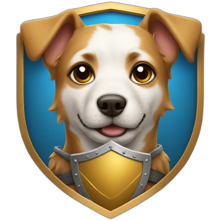 Dog with shield  emoji