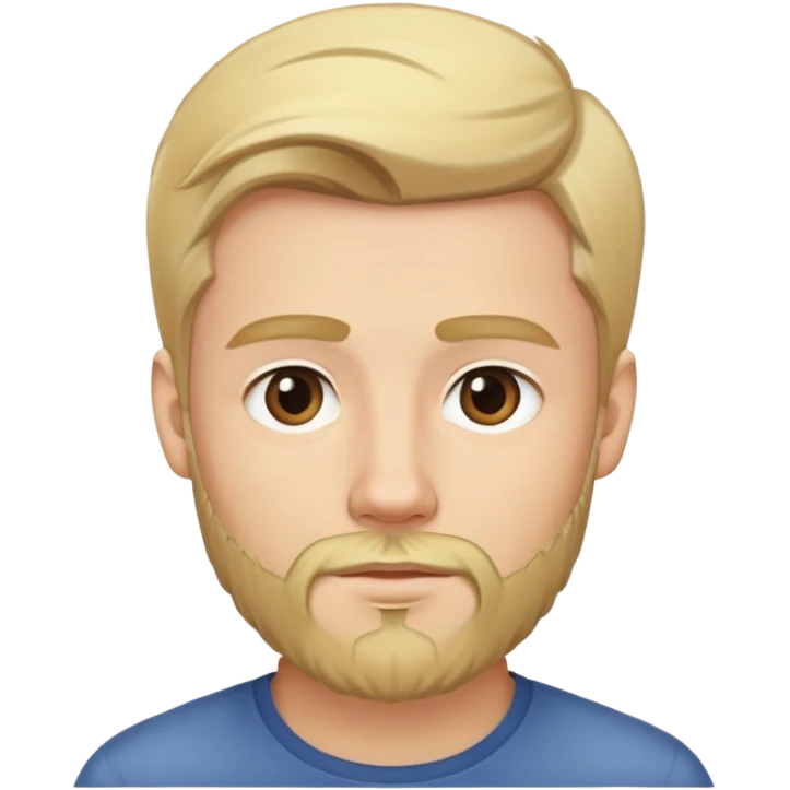 young man with blonde hair and medium beard emoji