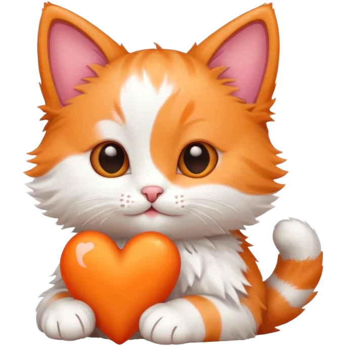 Hello  kiti avec un coeur emoji