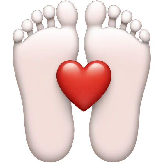 Heart with feet emoji