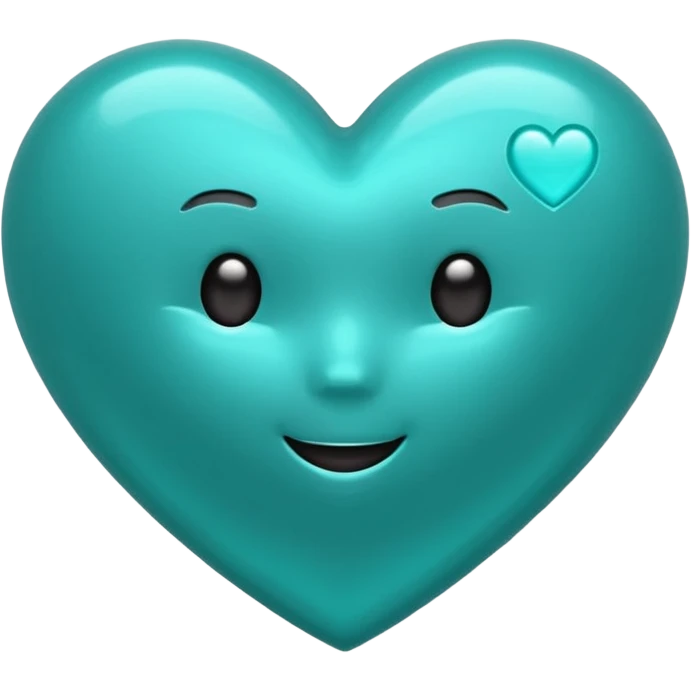 A teal heart emote that is a gif emoji