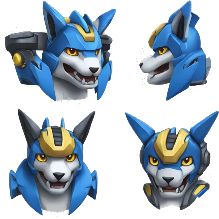WereGarurumon-Lucario-Medabot-Mecha emoji