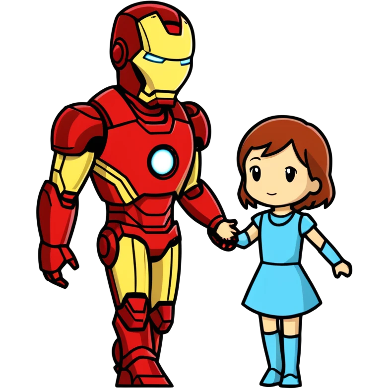Iron man with Toni from girlfriends face emoji