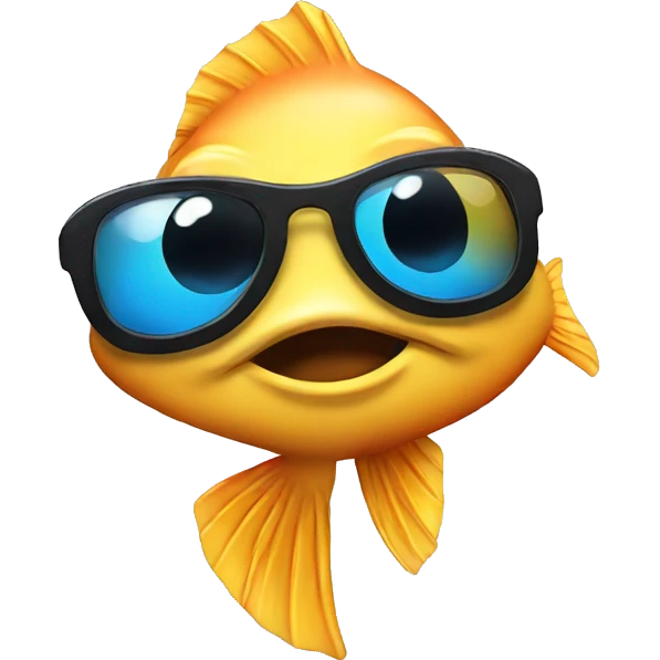 Fish with sunglasses emoji