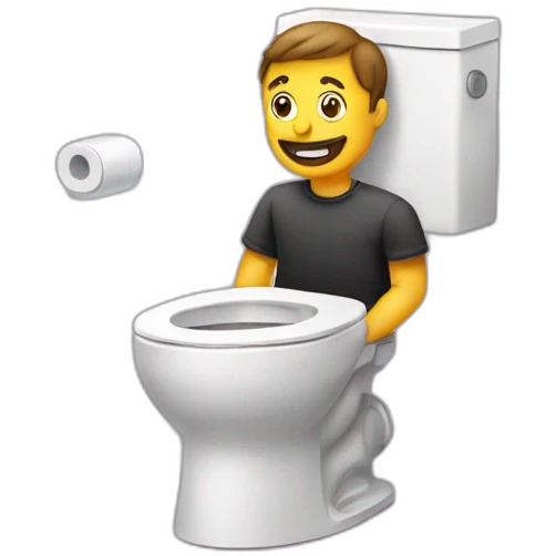 Hommer sur des toilettes emoji