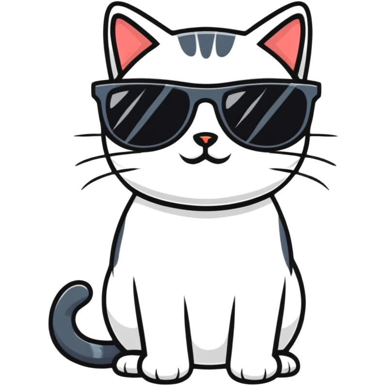 Cat with sunglasses emoji