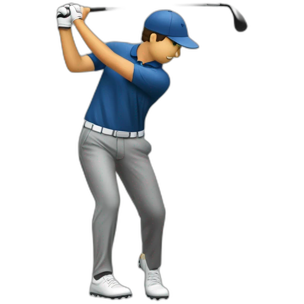 Chaparro chuacheneger jugando golf emoji
