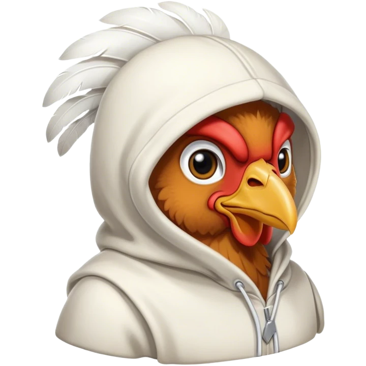 Chicken wearing hoodie  emoji