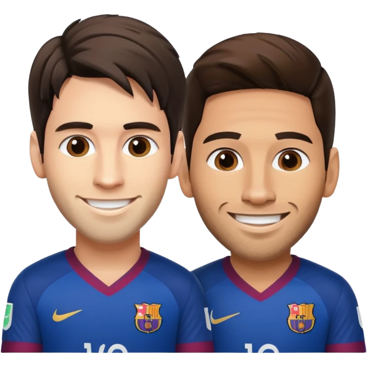 Football player kaka and Messi picture emoji