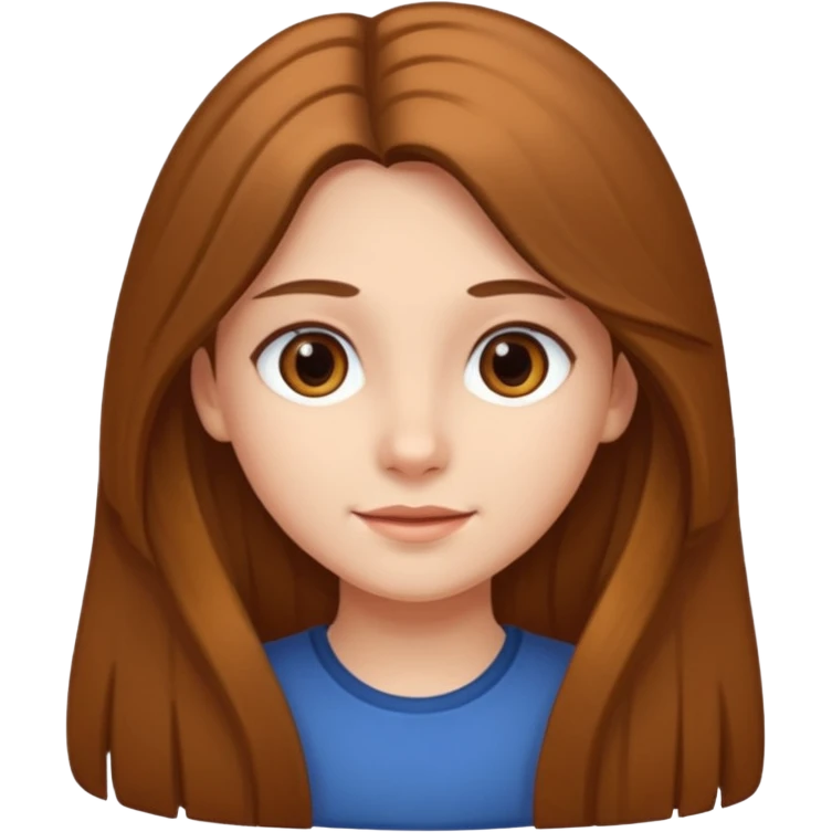 A girl with long hair emoji