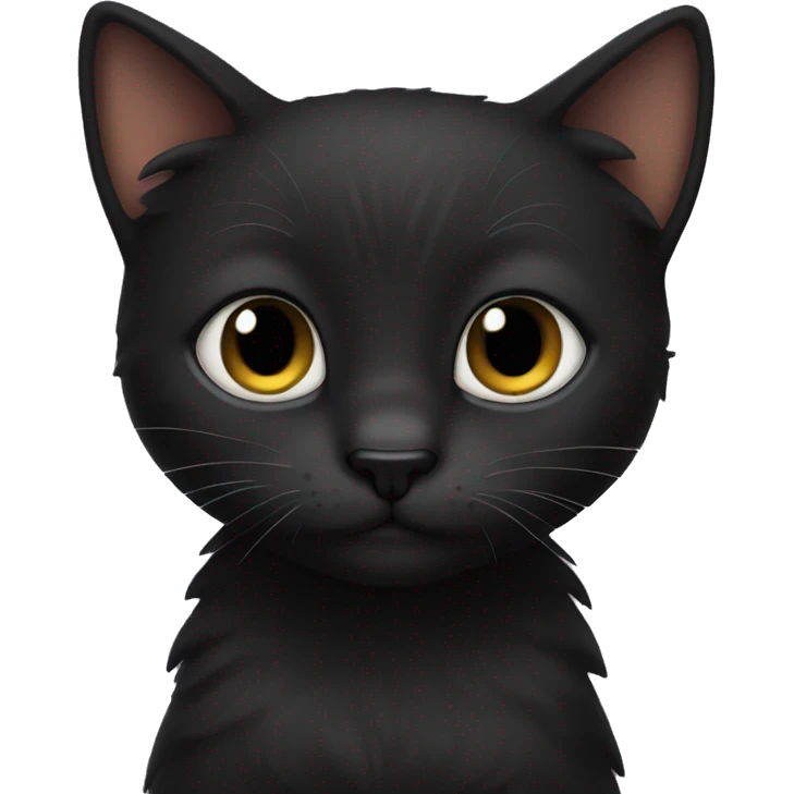 Adorable black kitty emoji