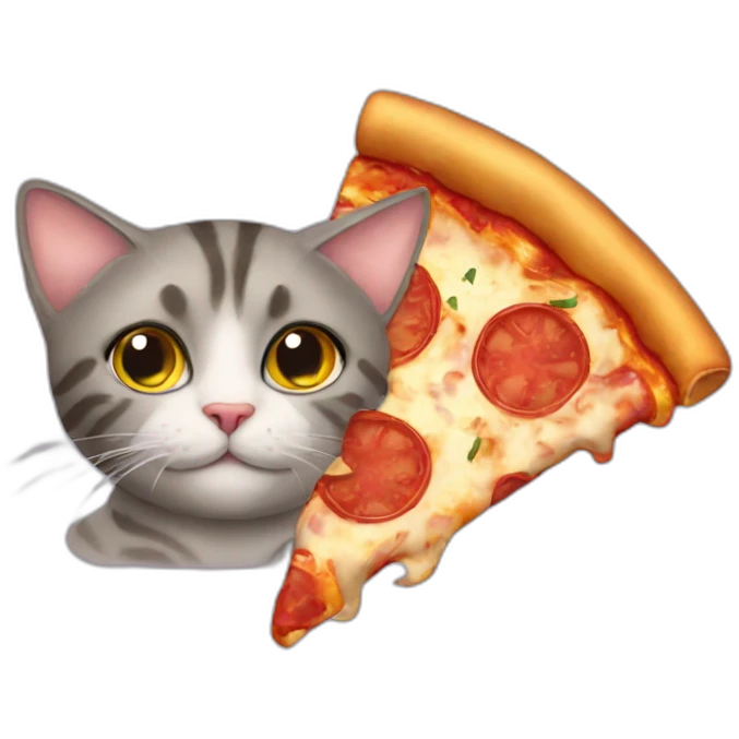 cat and pizza emoji