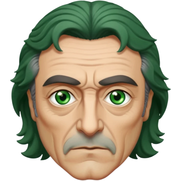 Ian McShane with green eyes emoji