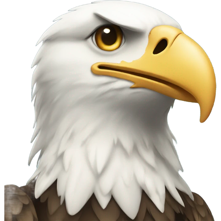 Eagle wearing a cheese head emoji