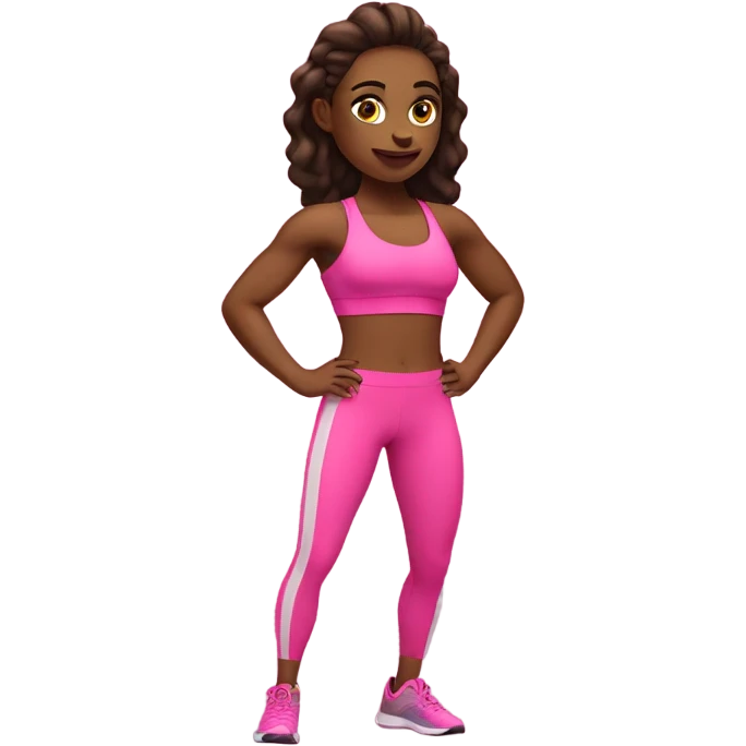 pink gym girl working o emoji