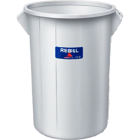 garbage can with redbull label emoji
