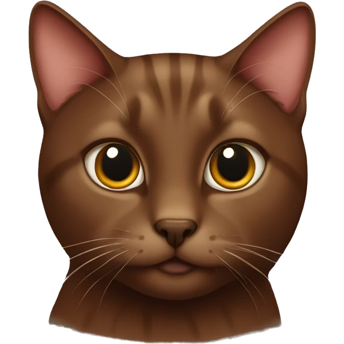 British brown chocolate cat emoji