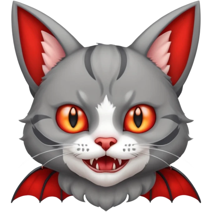cat with horns and red bat wings emoji