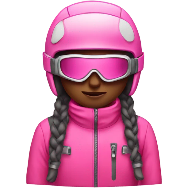 Pink ski emoji