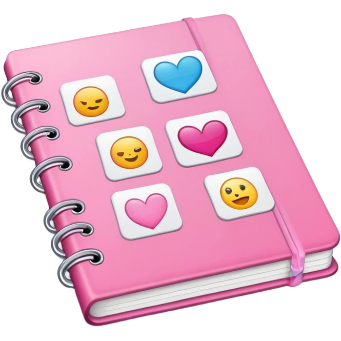 girly pink note book stickers  emoji
