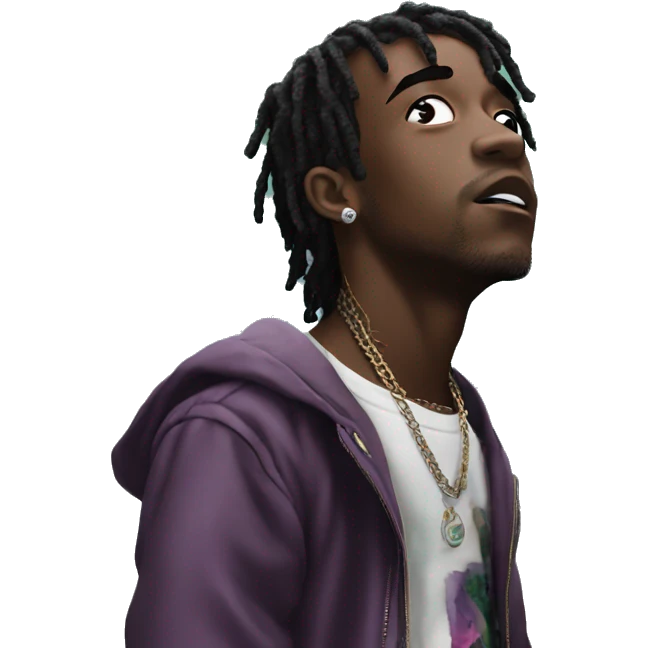 Lil uzi vert looking up to the sky emoji