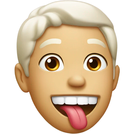 Someone sticking their tongue out emoji