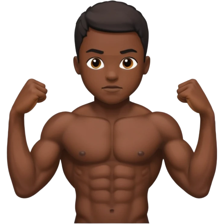 boy black naked muscular emoji