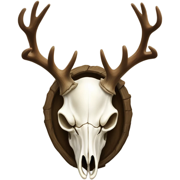 Deer skull with large antlers emoji