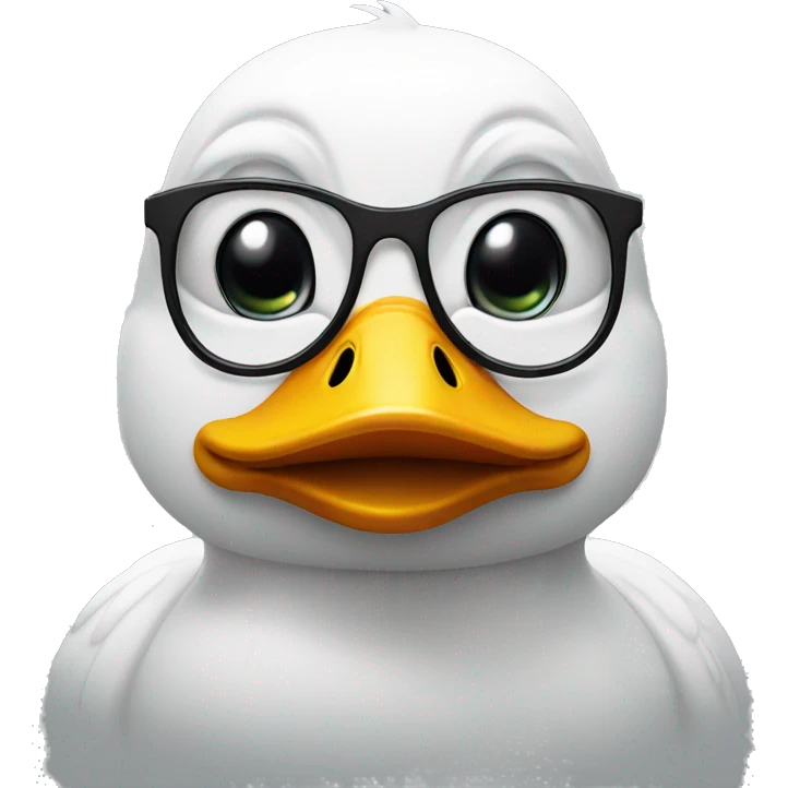 Duck with glasses  emoji