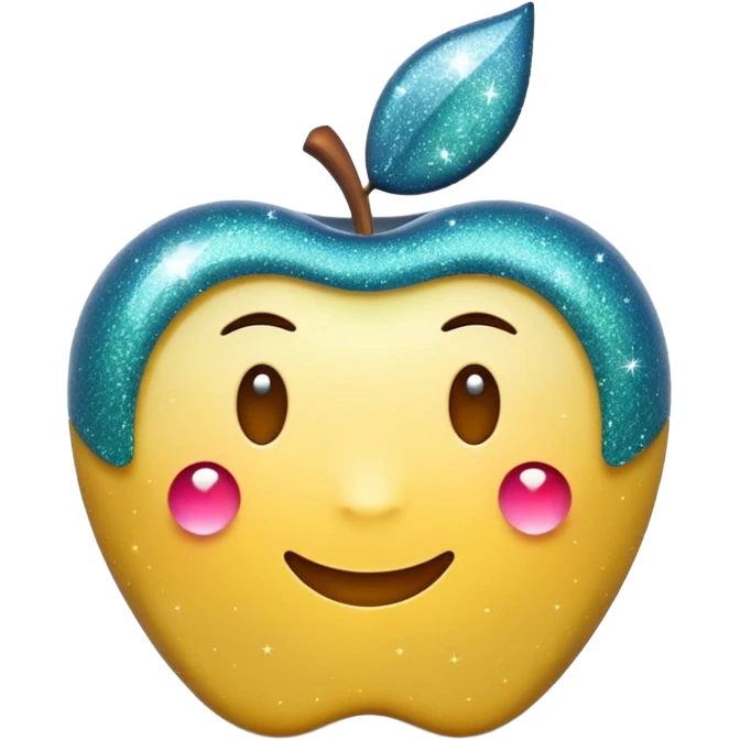 3D Apple-style emoji of fine, tiny glitter dust, sparkling brightly like magical dust. Small particles, glossy, smooth, soft shadows, white background.

 emoji