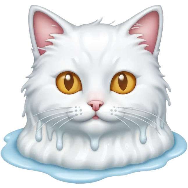 Cat covered in white milk emoji