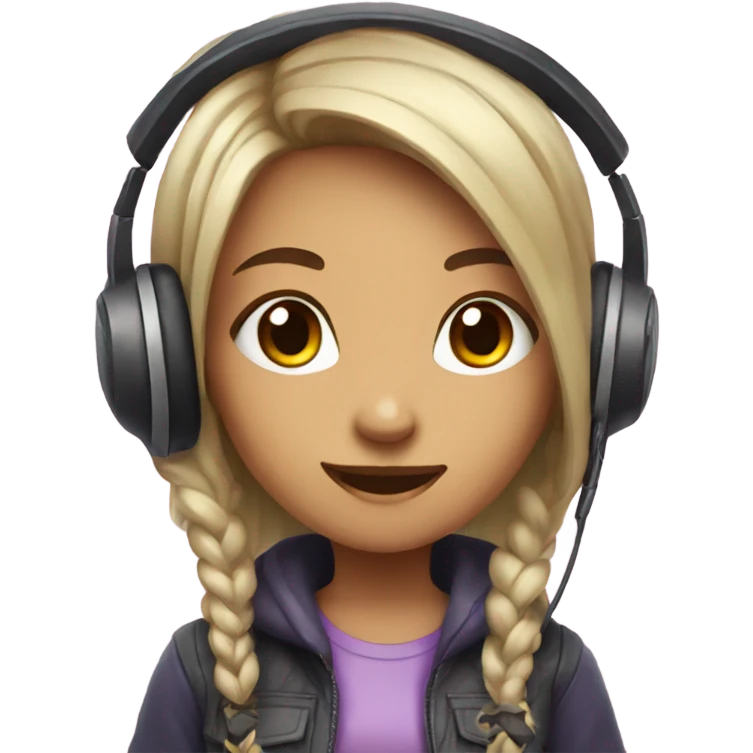 Cute girl gamer emoji