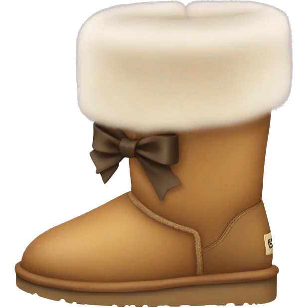 Ugg fur boots with a bow emoji