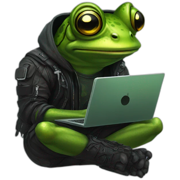 frog hacker cyberpunk emoji
