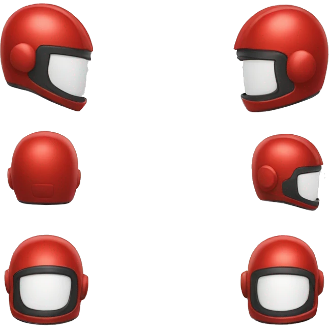 cartoon red spacial helmet emoji