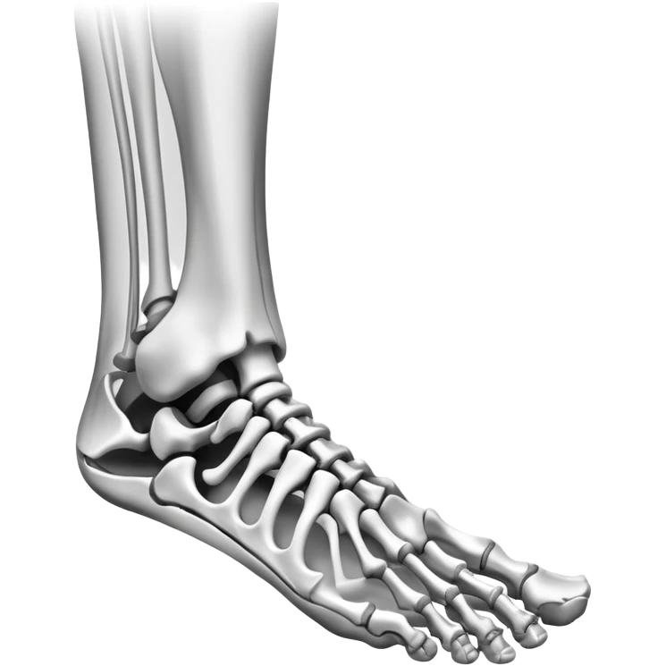 x-ray of foot bones, medical scan of foot skeleton emoji