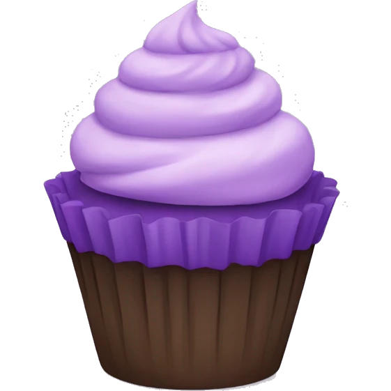 Purple cupcake emoji