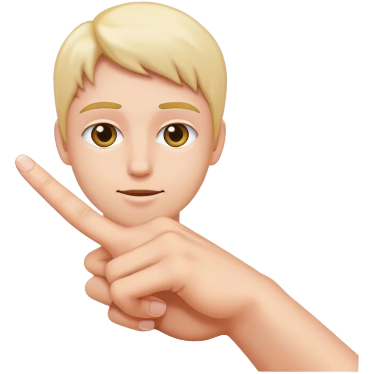 Hand holding a second hand’s finger emoji