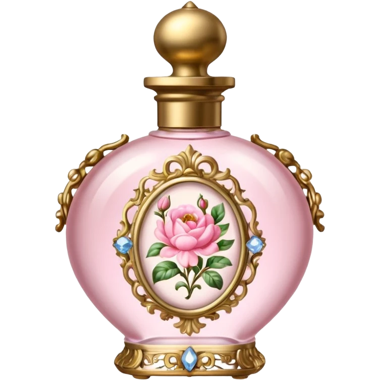 vintage rococo light pink perfume  emoji