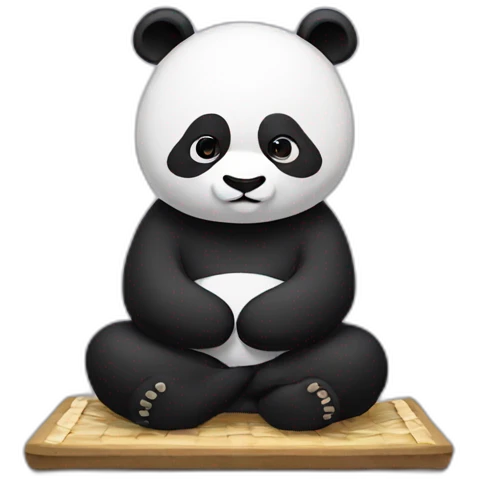 panda meditation emoji