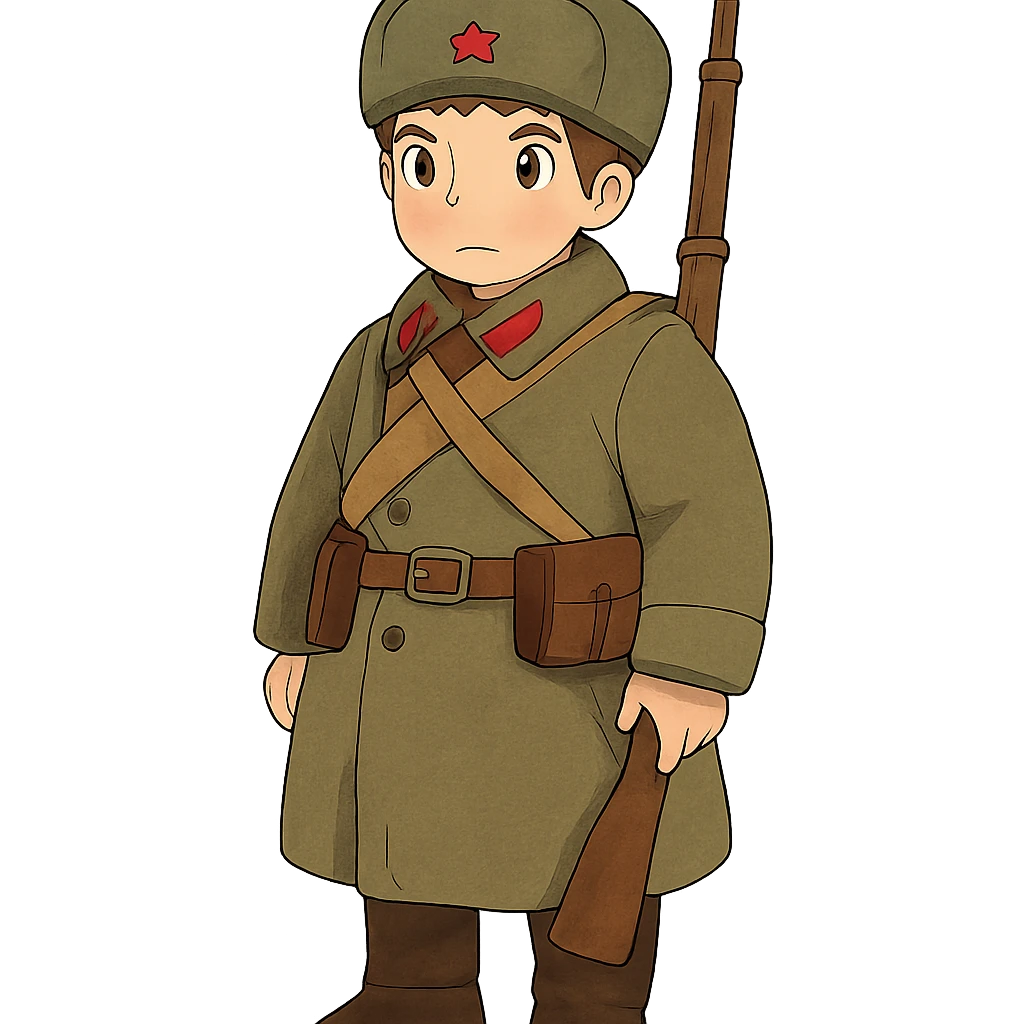 ghibli style Russian soldier emoji