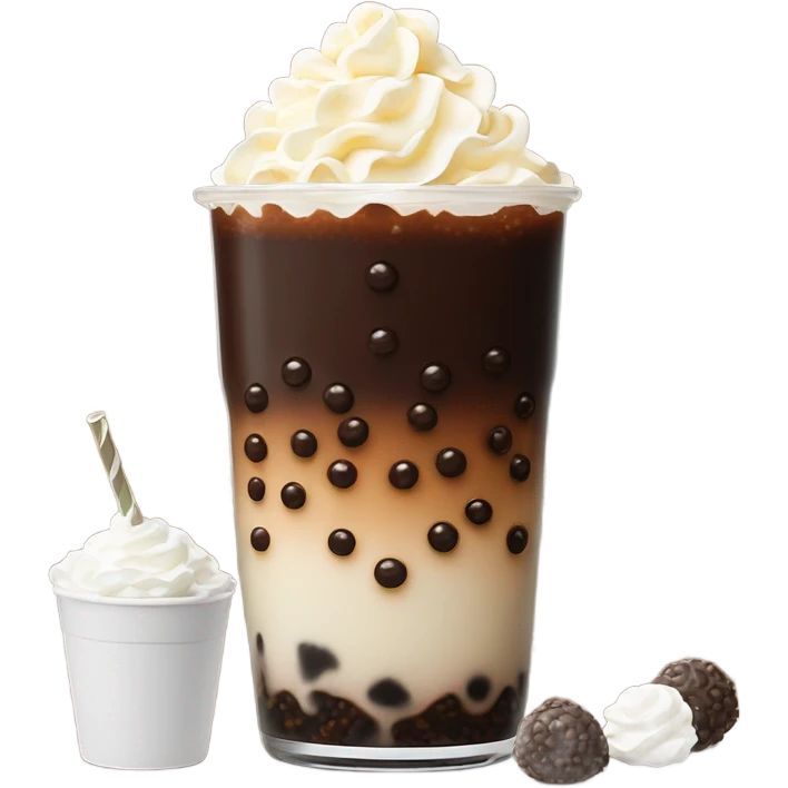 Chocolate boba tea emoji