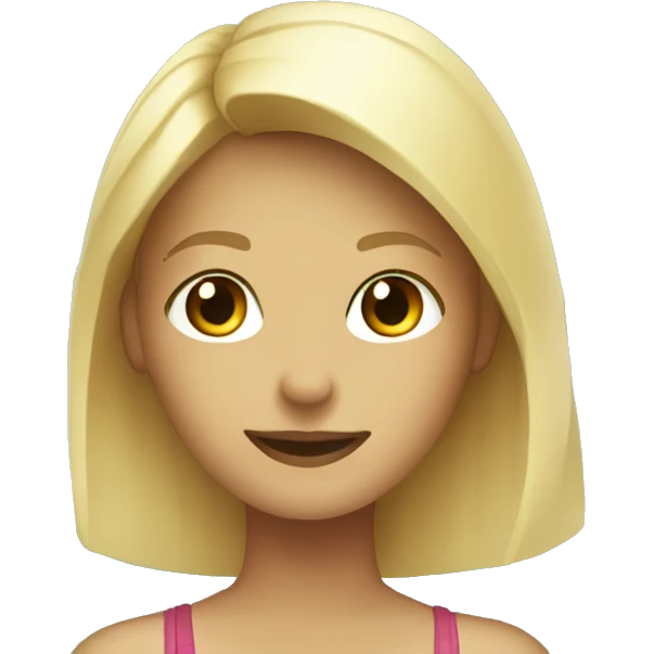 blonde girl under a palm tree emoji
