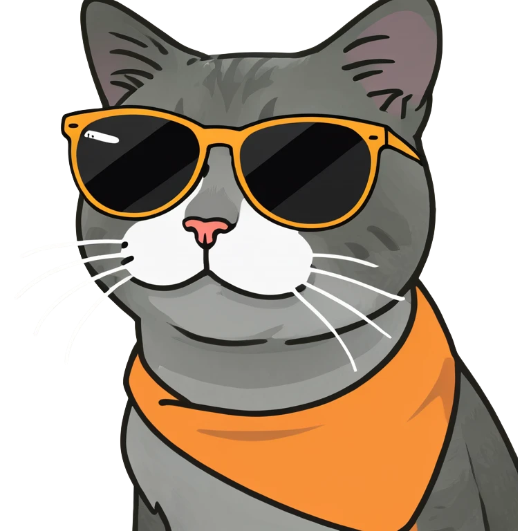 Cat with sunglasses emoji