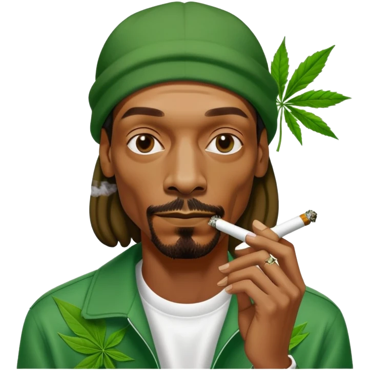 Snoop dog smoking lettuce emoji