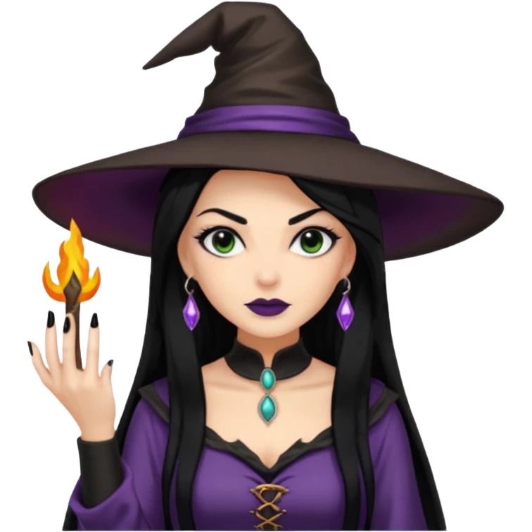 Slay baddie witch with manicure emoji