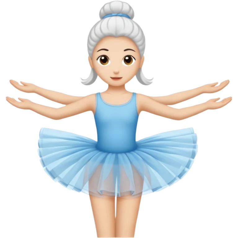 Kumral saçlı ve kıvırcık saçlı bir balerin emoji