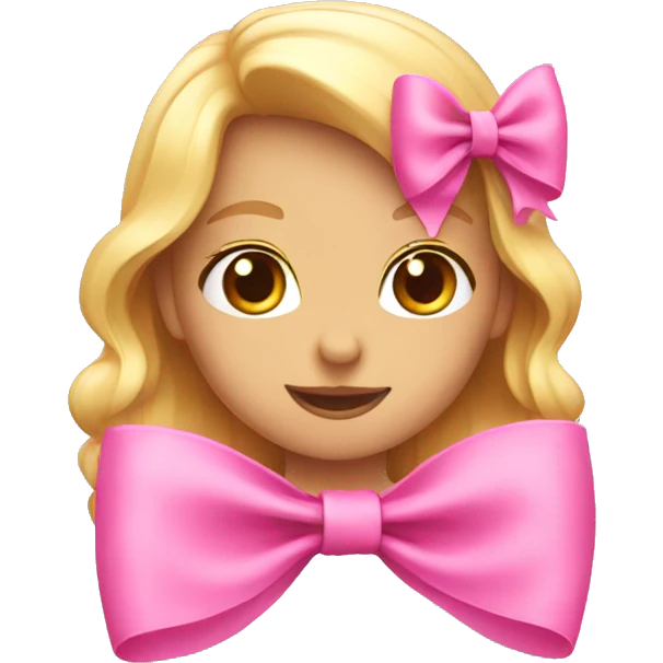 Pink clean girl bow emoji