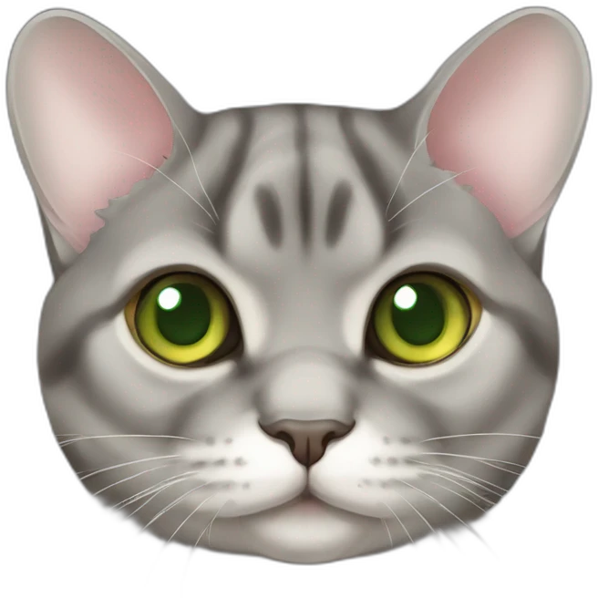 Cat British chinchilla gold green eyes emoji