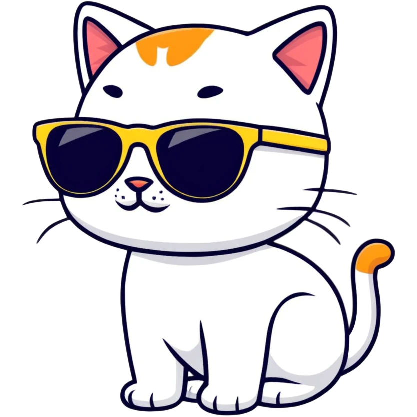 Cat with sunglasses emoji